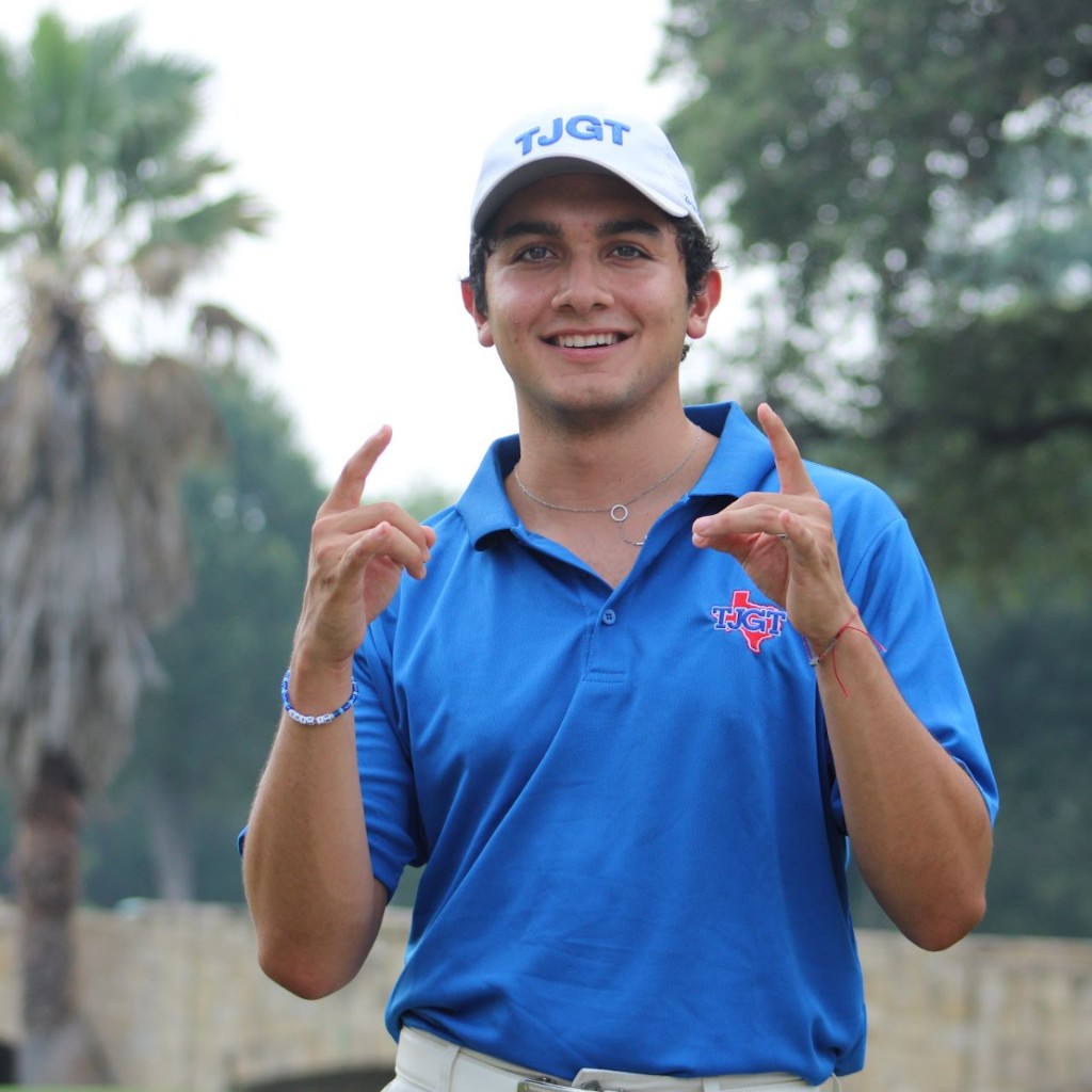 Helping set up a TJGT golf tournament in San Antonio