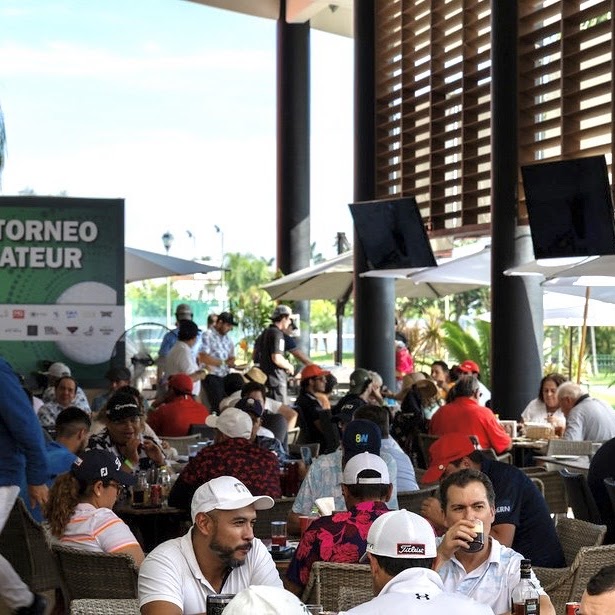 Players and guests gathered after a Chanks Golf amateur tournament